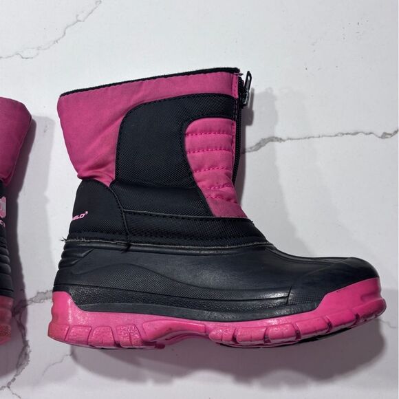 Arctic Shield | Girls Pink Black Winter Snow Boots - Picture 7 of 12